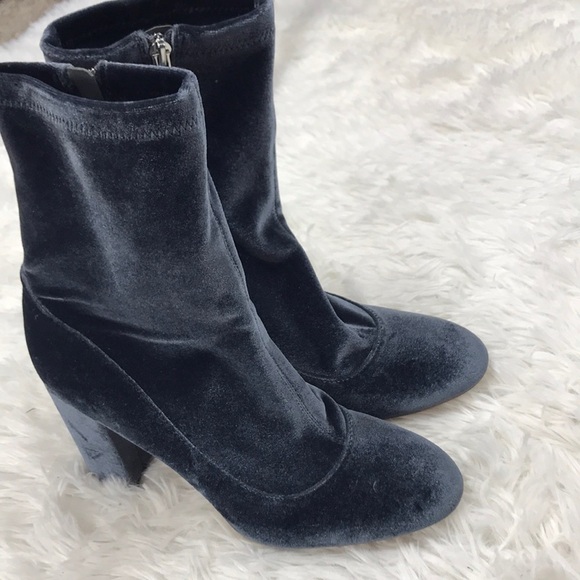 Sam Edelman Shoes - Sam Edelman Faux Velvet Zip Up Heeled Boots
